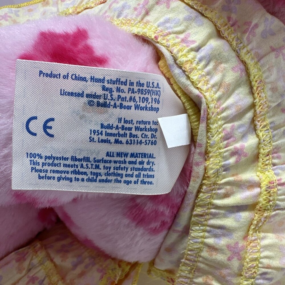 Build-A-Bear Workshops Teddy Bear Pink Snowflakes Plush Animal 17"Coquette Dress - Picture 5 of 12